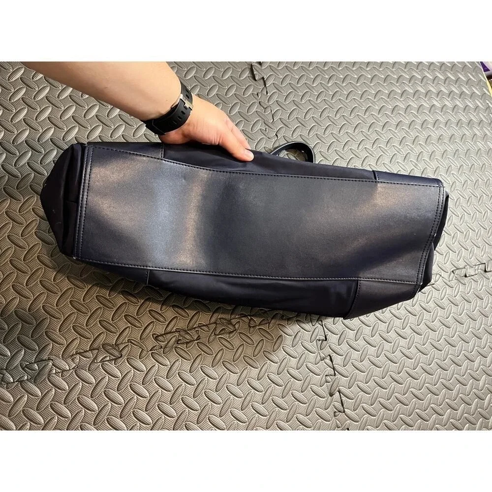 Tory Burch Packable Large Ella‎ Nylon Tote Navy Blue Purse Womens Travel